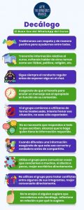 Decálogo del buen uso del WahtsApp en los cursos